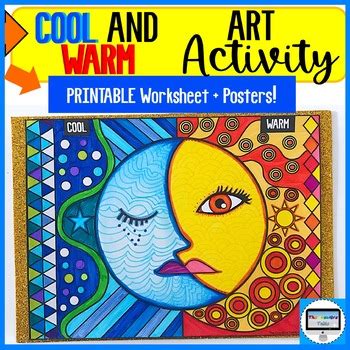 COOL AND WARM COLORS ART ACTIVITY WORKSHEET! (Printable) by The Creative Table