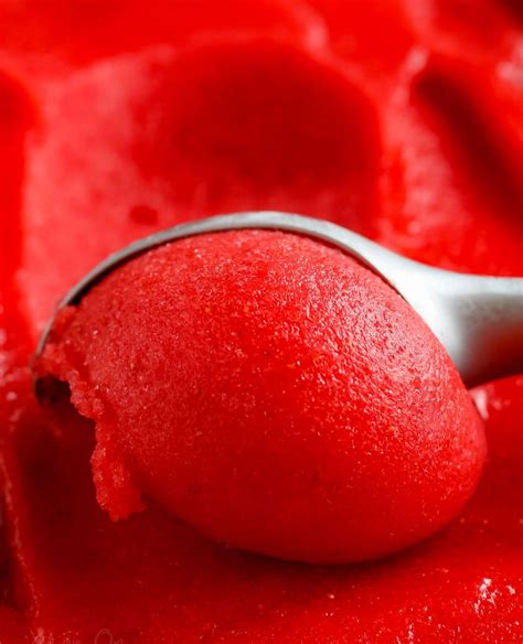 Strawberry Sorbet - Just 4 Ingredients! - Mom On Timeout