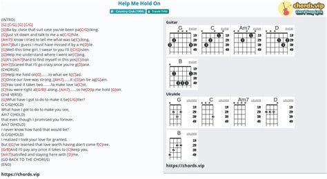 Chord: Help Me Hold On - tab, song lyric, sheet, guitar, ukulele ...