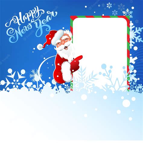 Premium Vector | Santa claus on blue background