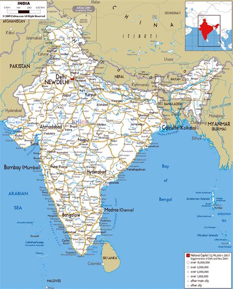 Maps of India | Detailed map of India in English | Tourist map of India | Road map of India ...