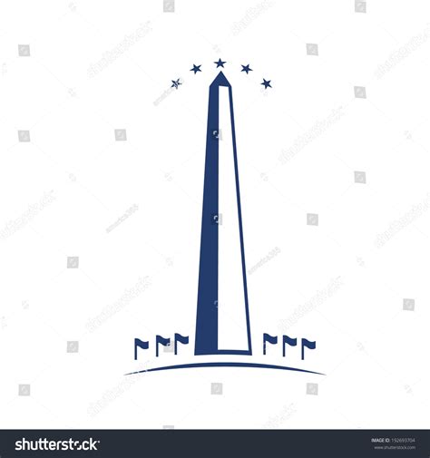 Washington Monument Image.Concept Of Commemoration, Dc Landmark, Patriotism. Vector Icon ...