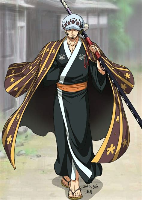 One Piece Wano Country Arc Trafalgar Water Law Kimono Outfit Cosplay Costume ...