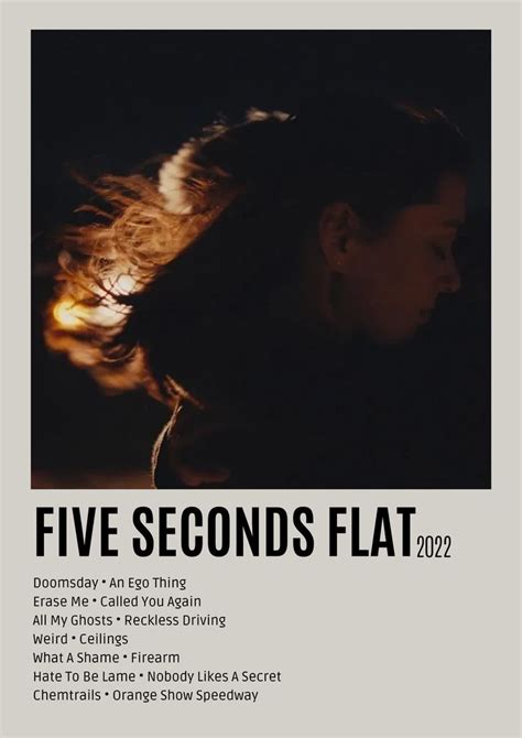 Five Seconds Flat - Lizzy McAlpine in 2022 | Music poster design, Music ...