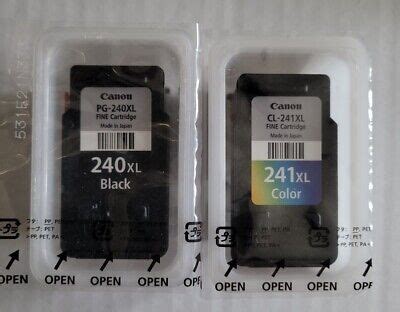 Canon 240XL BLACK & 241XL COLOR INK CARTRIDGES GENUINE | eBay