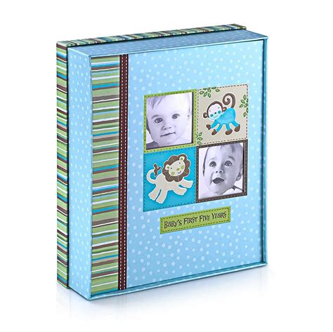 Baby Boy Memory Book Hardcover Record Babys First Five Years Diary ...