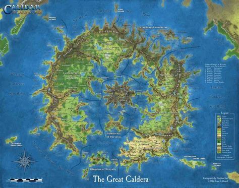 Great Caldera Poster Map Role Playing Game Accessory | Cartography, Fantasy map and RPG