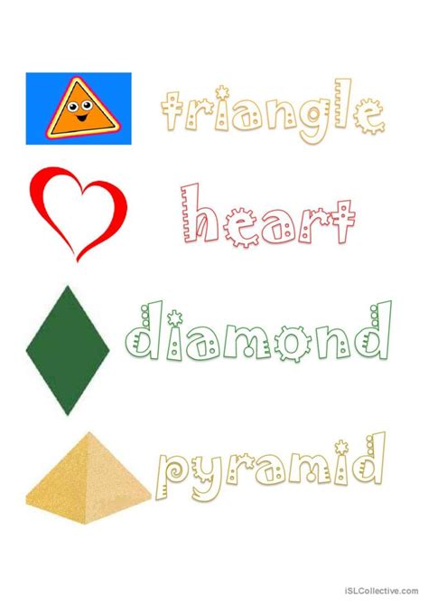 shapes vocabulary flashcards an…: English ESL worksheets pdf & doc