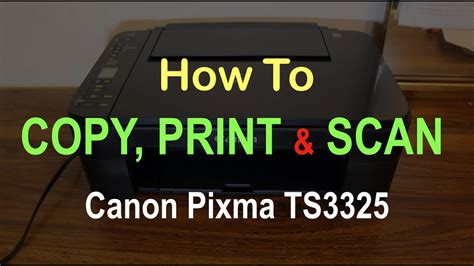 How to Copy, Print & Scan with Canon PIXMA TS3325 Printer review ...