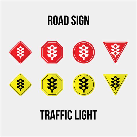 traffic light road sign vector collection 35451629 Vector Art at Vecteezy