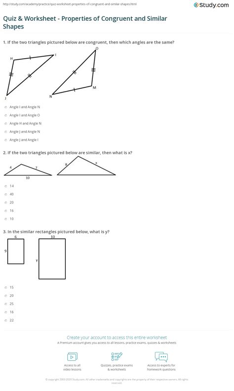 Similar Figures Worksheet Answers - Wordworksheet.com