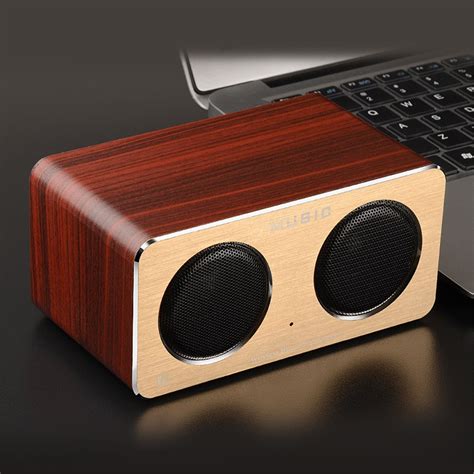 HIFI Wooden Bluetooth Speaker 6w Portable Mini Wood Speaker Dual Stereo ...