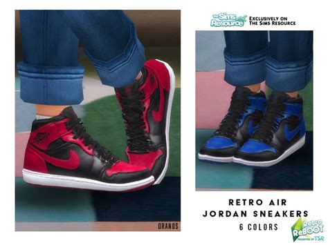 Sims 4 — Retro ReBOOT - Retro Air Jordan Sneakers by OranosTR — - New Mesh - 6 Colors - HQ mode ...