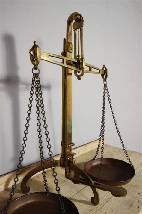 Quality Victorian Antique Brass Weighing Scales