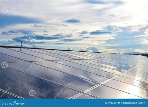 Photovoltaic System or Solar Panels on the Roof. Stock Image - Image of ...