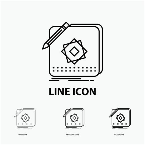 Design. App. Logo. Application. Design Icon in Thin. Regular and Bold Line Style. Vector ...