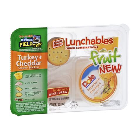 Oscar Mayer Lunchables with Fruit Cracker Stackers Turkey + Cheddar