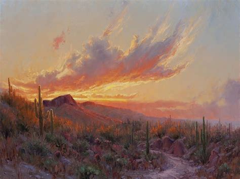 Desert Sunset Painting, Watercolor Sunset, Sunset Canvas, Watercolor Paper, Southwest Desert ...