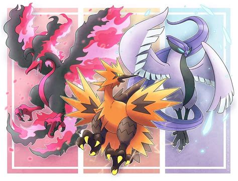 albrt-wlson on Instagram: “Moltres, Zapdos and Articuno in their Galarian Form 🔥⚡ ️. I ...