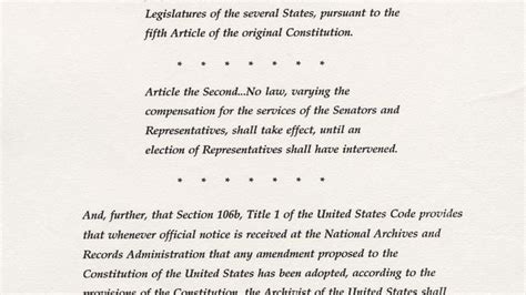 Twenty-seventh Amendment | United States Constitution | Britannica