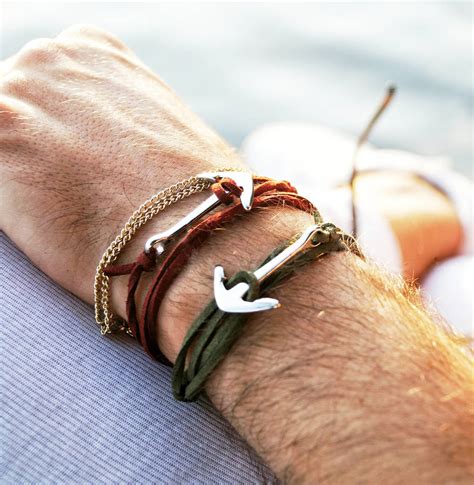 Unisex Anchor Bracelet By Moustard | notonthehighstreet.com