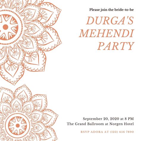 Blank Mehndi Invitation Template Modern Mehndi Wedding Invitations By | SexiezPicz Web Porn