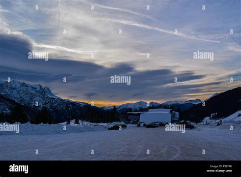 sunset in alps Stock Photo - Alamy