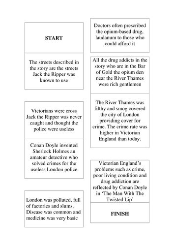 THE MAN WITH THE TWISTED LIP sequencing task | Teaching Resources