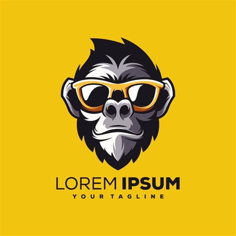 Premium Vector | Monkey logo design vector