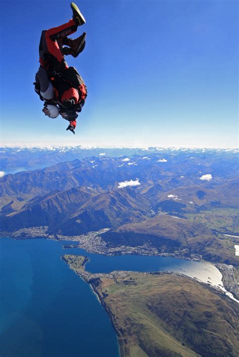 Skydiving over Stunning Queenstown scenery