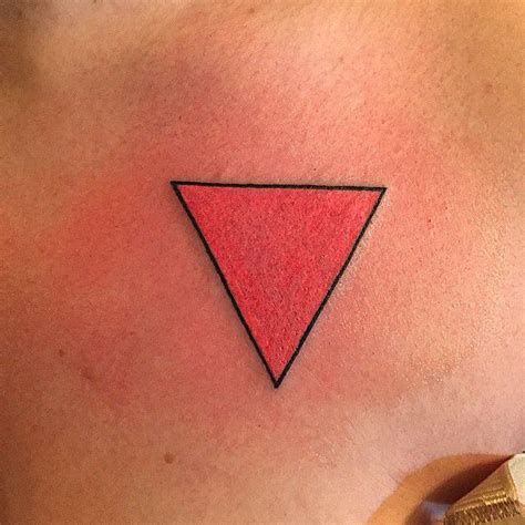 Upside down pink triangle tattoo | Triangle tattoo meaning, Triangle ...