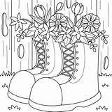 Spring Rain Coloring Page sketch template