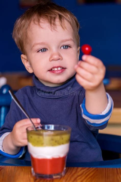 373 Happy Toddler Eating Dessert Cafe Stock Photos - Free & Royalty ...