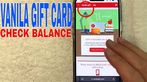 How To Check Vanilla Gift Card Balance 🔴 - YouTube