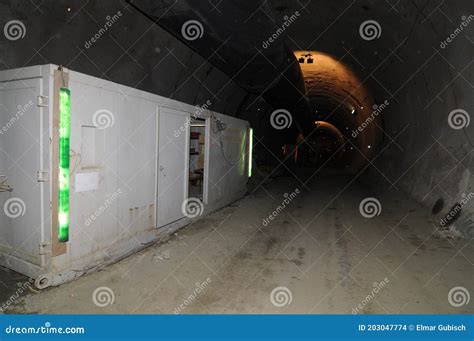 A Railway Tunnel Construction Site Stock Photo - Image of railroad, project: 203047774