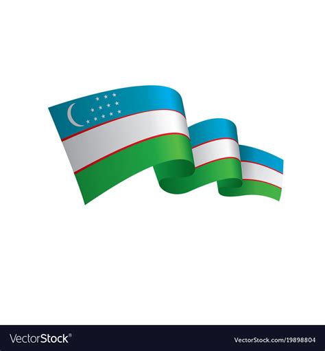 Uzbekistan flag Royalty Free Vector Image - VectorStock