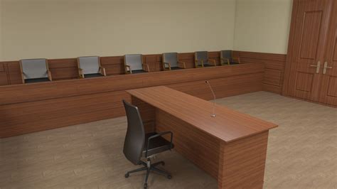 Courtroom Interior 3D model 3D model | CGTrader