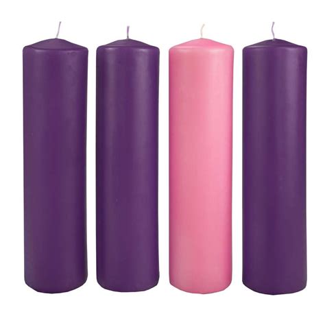 Premium-Advent-Pillar-Candles-Purple | Pink pillar candles, Pillar candles, Candles