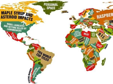 This Funny World Map Shows What Every Country Leads The World In ...