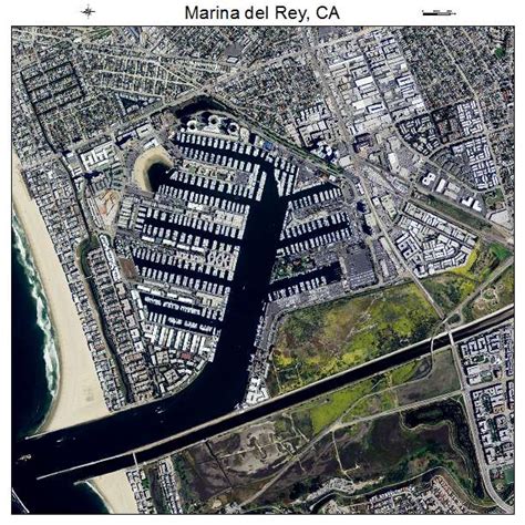 Aerial Photography Map of Marina del Rey, CA California