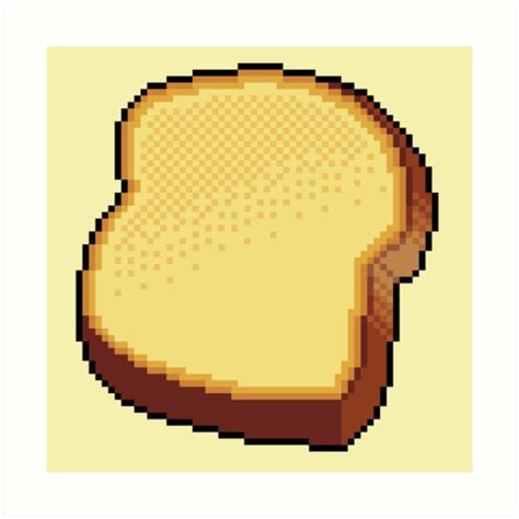 "Pixel Bread Slice" Art Print by skywaker | Redbubble