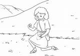 David Gathers Stones For His Sling coloring page  Free Printable sketch template