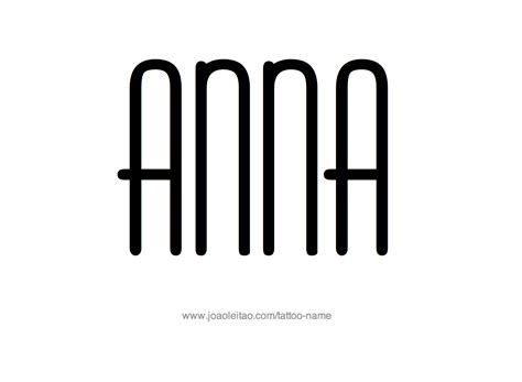 Anna Name Tattoo Designs