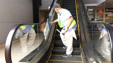 escalator cleaning - YouTube