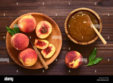 Peach Jam or Jelly Stock Photo - Alamy