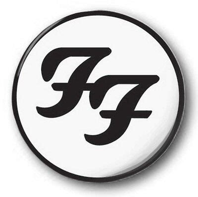 Foo Fighters Logo - 25mm 1" Button Badge - Black & White, Dave Grohl | eBay