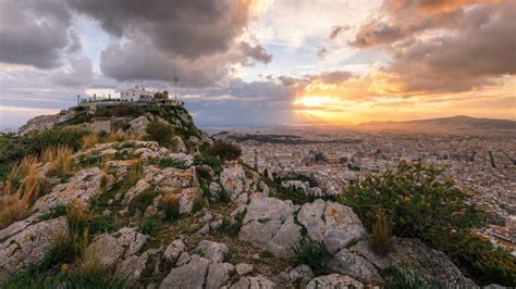 Evening view of Athens from Lycabettus hill, Greece | Windows Spotlight Images