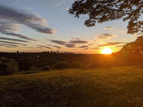 Boston Skyline and Sunrise from Peters' Hill in the JP Arboretum This ...