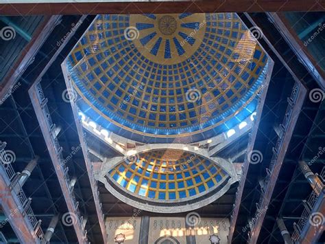 Interior of the Dome of the Rahmatan Lil Alamin Al-Zaytun Mosque. Stock Photo - Image of ...