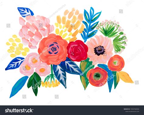 568,938 Hand painted flowers Stock Illustrations, Images & Vectors ...